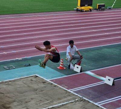 岡山県陸上競技新人戦に出場しました。